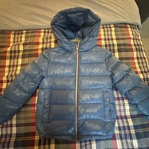 Moncler Shiny Blue Kids Puffer Jacket